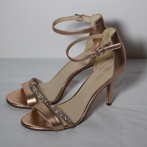 nine west rose gold heels